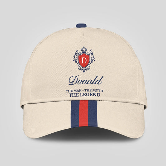 The Man The Myth The Legend Blue And Red Striped Cap DONALD 13K1 C117PF