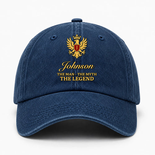 The Man The Myth The Legend King Eagle Washed Cap JOHNSON 13K1 C149PF