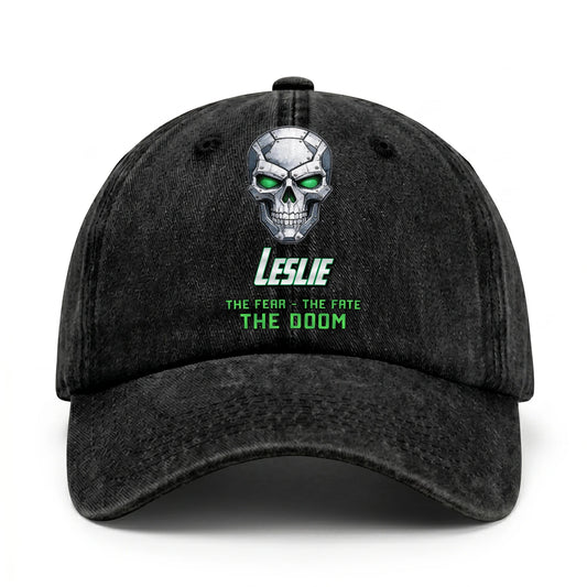 The Fear The Fate The Doom Skull Washed Cap LESLIE 13K1 C99PF
