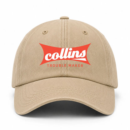 Trouble Maker Red Logo Washed Cap COLLINS 13K1 C78PF