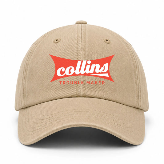 Trouble Maker Red Logo Washed Cap COLLINS 13K1 C78PF