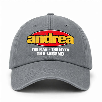 The Man The Myth The Legend Vintage Logo Washed Cap ANDREA 13K1 C162PF