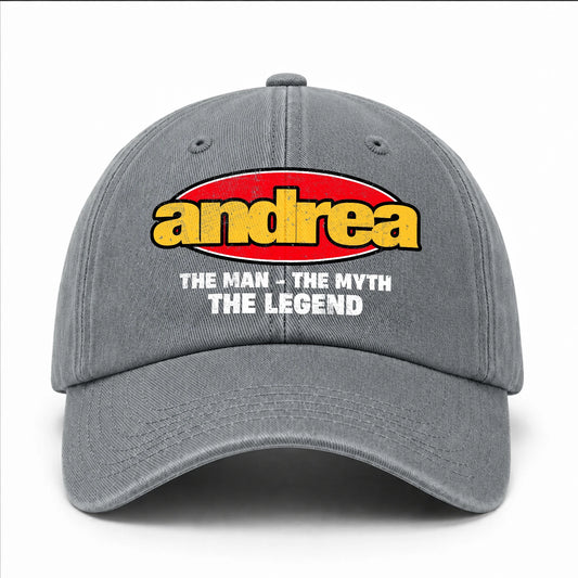 The Man The Myth The Legend Vintage Logo Washed Cap ANDREA 13K1 C162PF