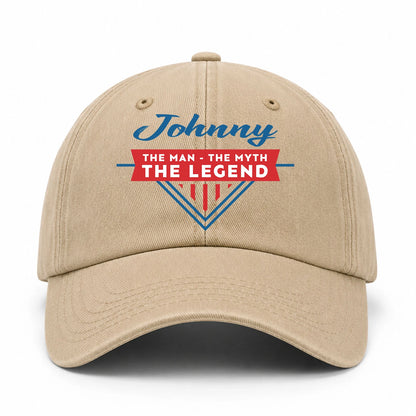 The Man The Myth The Legend Logo Washed Cap JOHNNY 13K1 C37PF