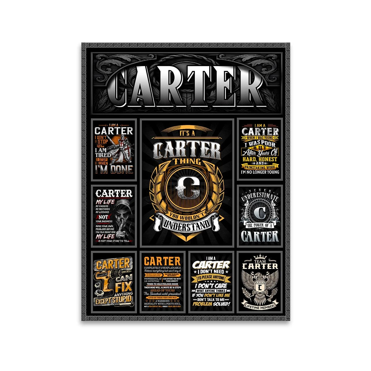 CARTER Personalized Sponge Floor Mat – Custom Printed Home Decor 13K1-AR2