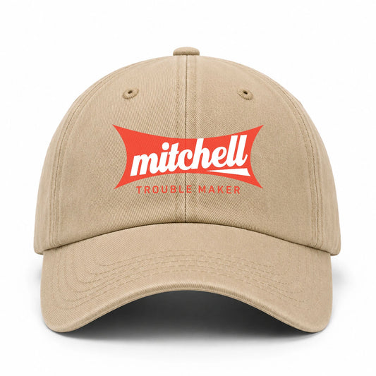 Trouble Maker Red Logo Washed Cap MITCHELL 13K1 C78PF