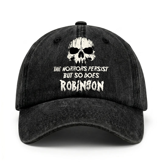 The Horrors Persist But So Does Your Name Cool Skull Washed Cap ROBINSON 13K1 C134PF