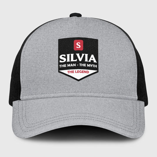 The Man The Myth The Legend Gray Mesh Cap SILVIA 13K1 C189PF