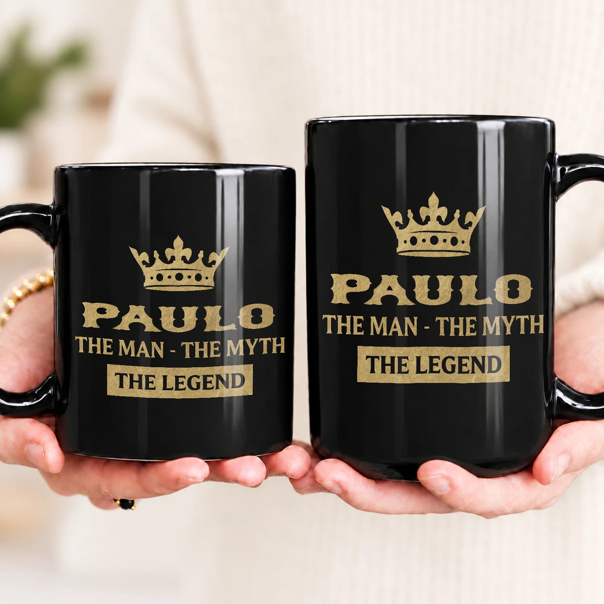 The Man The Myth The Legend Golden Crown Mug PAULO 13K1 MG20