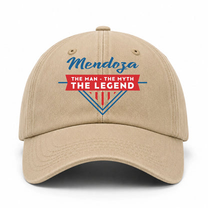 The Man The Myth The Legend Logo Washed Cap MENDOZA 13K1 C37PF