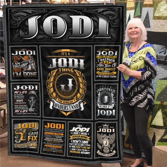 JODI Personalized Blanket | Custom Name Cozy Throw Gift 13K3-BK2