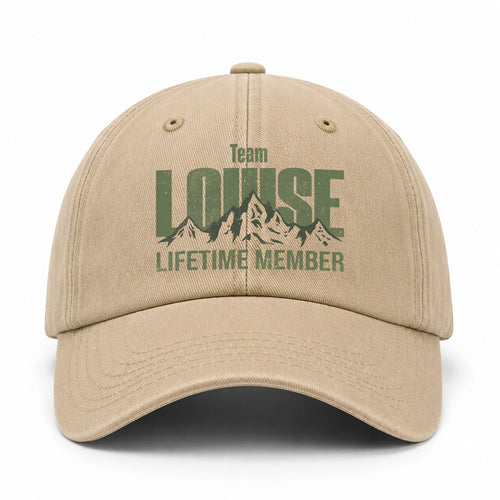 Team Your Name Lifetime Member Mountain Cap LOUISE 13K1 C58PF