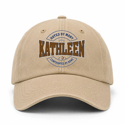 Hated By Many Confronted By None Washed Cap KATHLEEN 13K1 C36PF