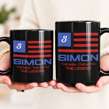 The Man The Myth The Legend American Flag Mug SIMON 13K1 MG18