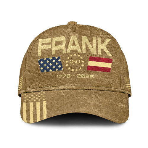 FRANK 13K1-C14PF 250th Anniversary Patriotic Baseball Cap 1776–2026
