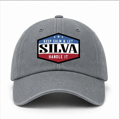 Keep Calm & Let Your Name Handle It Washed Cap SILVA 13K1 C87PF