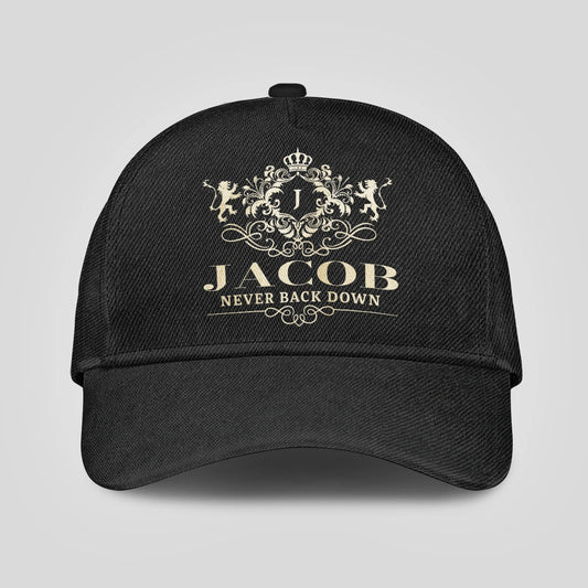 Never Back Down Royal Style Black Cap JACOB 13K1 C179PF