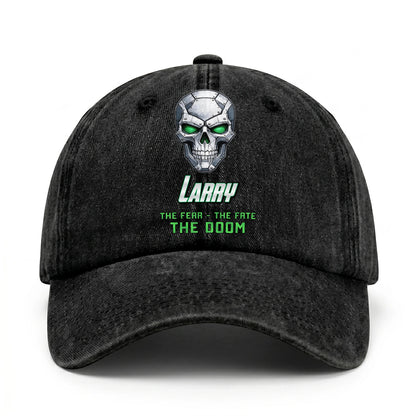 The Fear The Fate The Doom Skull Washed Cap LARRY 13K1 C99PF