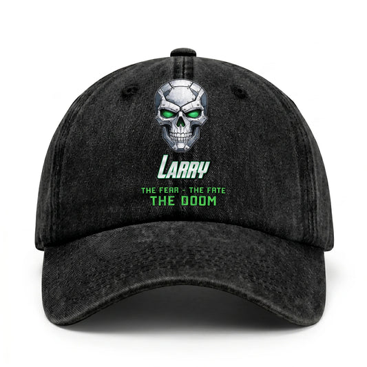 The Fear The Fate The Doom Skull Washed Cap LARRY 13K1 C99PF