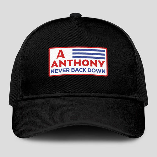 Never Back Down Vintage America Black Mesh Cap ANTHONY 13K1 C207PF
