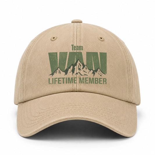 Team Your Name Lifetime Member Mountain Cap VAN 13K1 C58PF