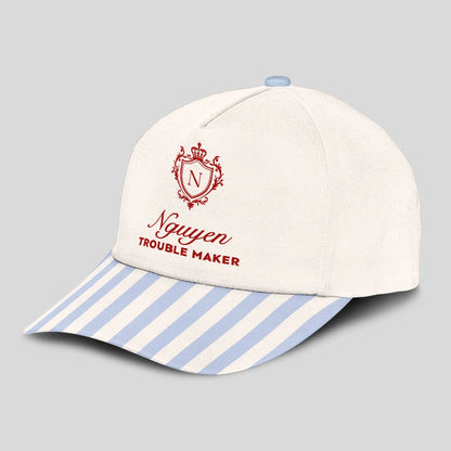 Trouble Maker Stripped Blue Beach Cap NGUYEN 13K1 C74PF