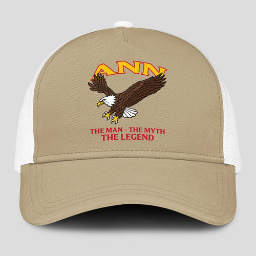 The Man The Myth The Legend Eagle Khaki Mesh Cap ANN 13K1 C210PF