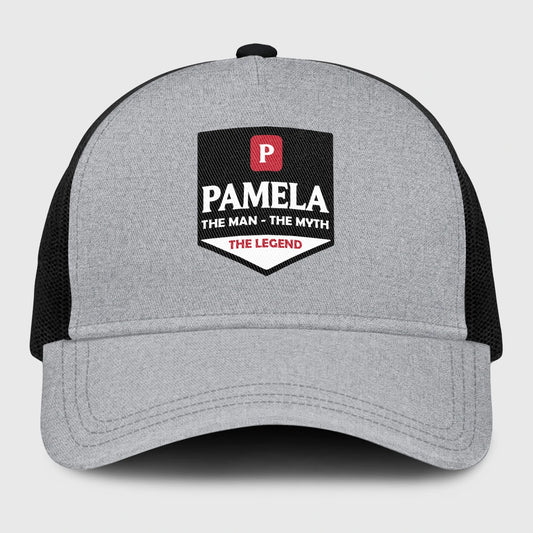 The Man The Myth The Legend Gray Mesh Cap PAMELA 13K1 C189PF