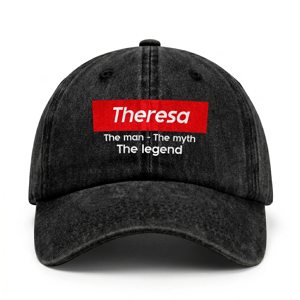 Your Name The Man The Myth The Legend Red Logo Washed Cap THERESA 13K1 C130PF