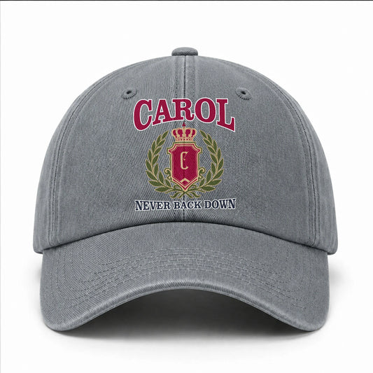 Your Name Never Back Down Royal Washed Cap CAROL 13K1 C77PF