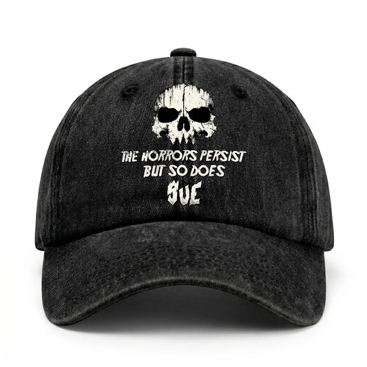 The Horrors Persist But So Does Your Name Cool Skull Washed Cap SUE 13K1 C134PF
