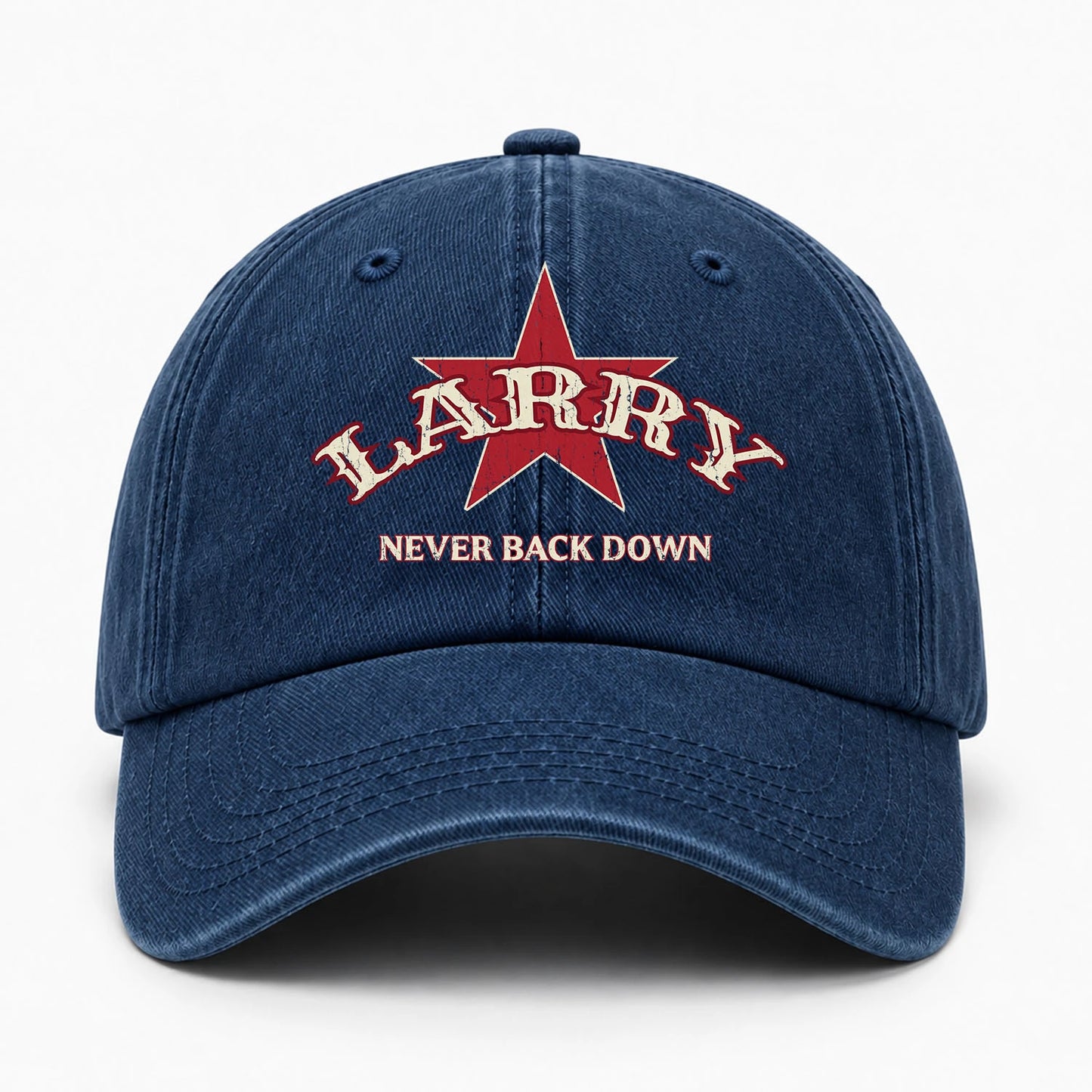 Never Back Down Western Blue Denim Cap LARRY 13K1 C61PF