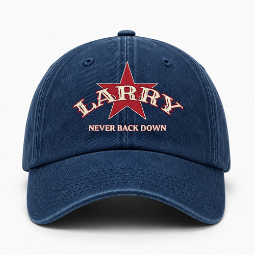 Never Back Down Western Blue Denim Cap LARRY 13K1 C61PF