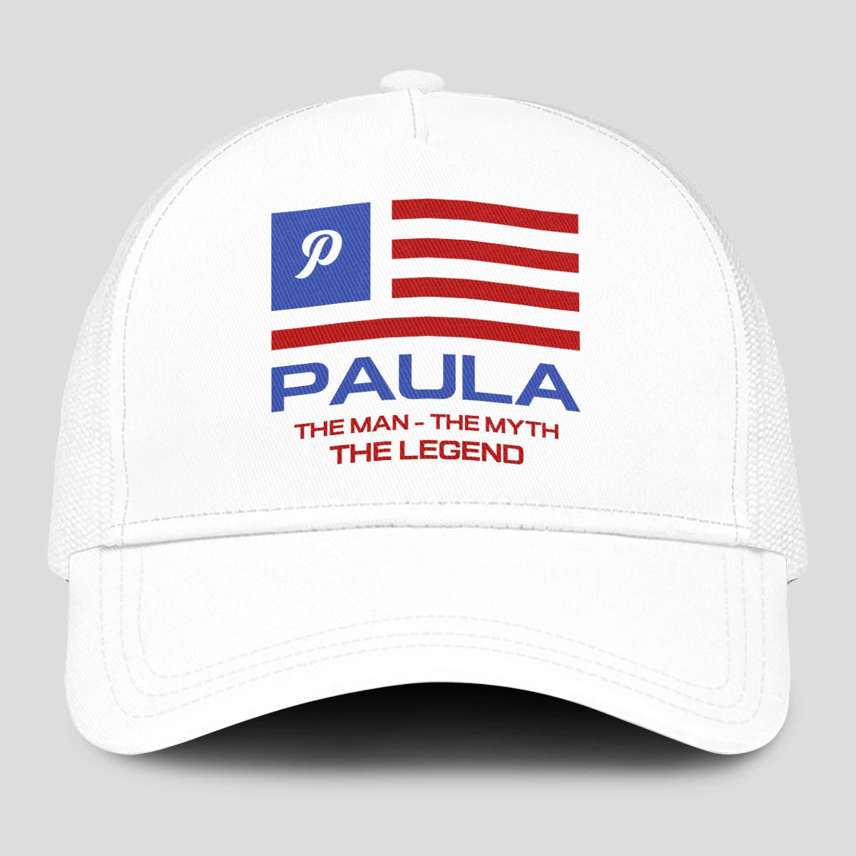 The Man The Myth The Legend America Flag Mesh Cap PAULA 13K1 C193PF