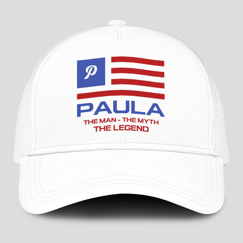 The Man The Myth The Legend America Flag Mesh Cap PAULA 13K1 C193PF