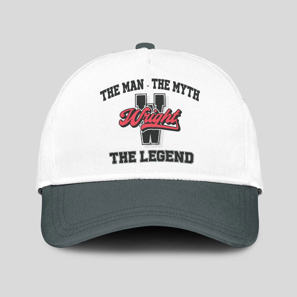 The Man The Myth The Legend Custom Initial Letter And Name Cap WRIGHT 13K1 C38PF