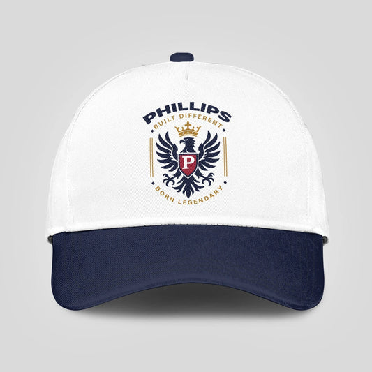Built Different Born Legendary Elegant Blue And White Cap PHILLIPS 13K1 C76PF