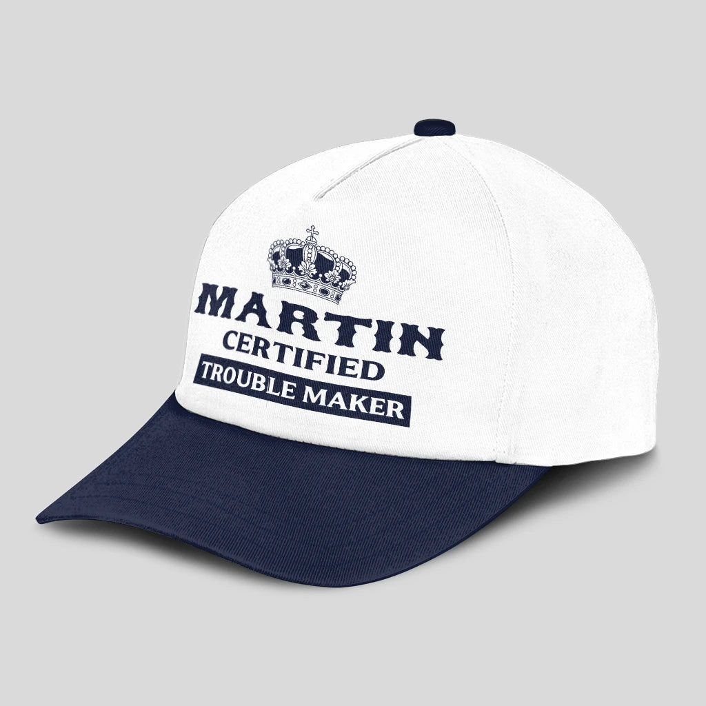 Certified Your Name Trouble Maker Washed Cap MARTIN 13K1 C148PF