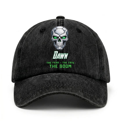 The Fear The Fate The Doom Skull Washed Cap DAWN 13K1 C99PF