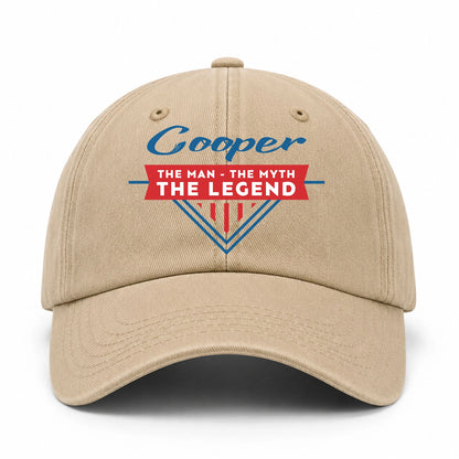 The Man The Myth The Legend Logo Washed Cap COOPER 13K1 C37PF