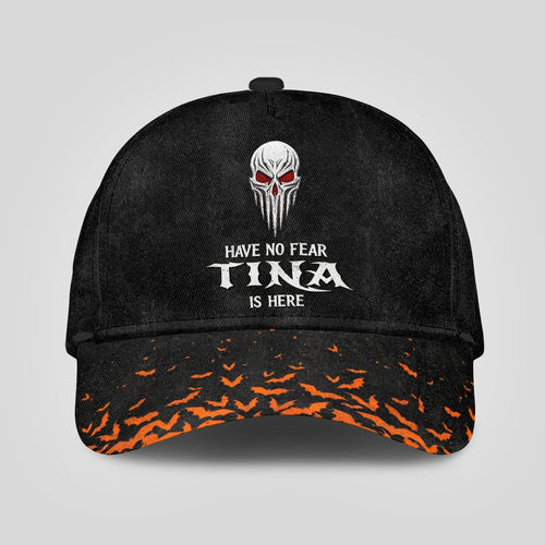 The Horrors Persist But So Does Your Name Skull Halloween Cap TINA 13K1 C125PF