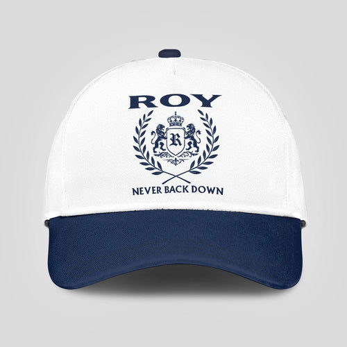 Never Back Down Blue And White Cap ROY 13K1 C59PF