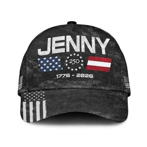 JENNY 13K1-C13PF 250th Anniversary Patriotic Baseball Cap 1776–2026