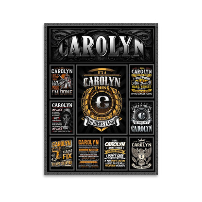 CAROLYN Personalized Sponge Floor Mat – Custom Printed Home Decor 13K1-AR2