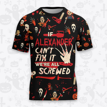 ALEXANDER Horror Halloween Pajama Set Scary T-Shirt & Pants Sleepwear Costume 13K1-HL1