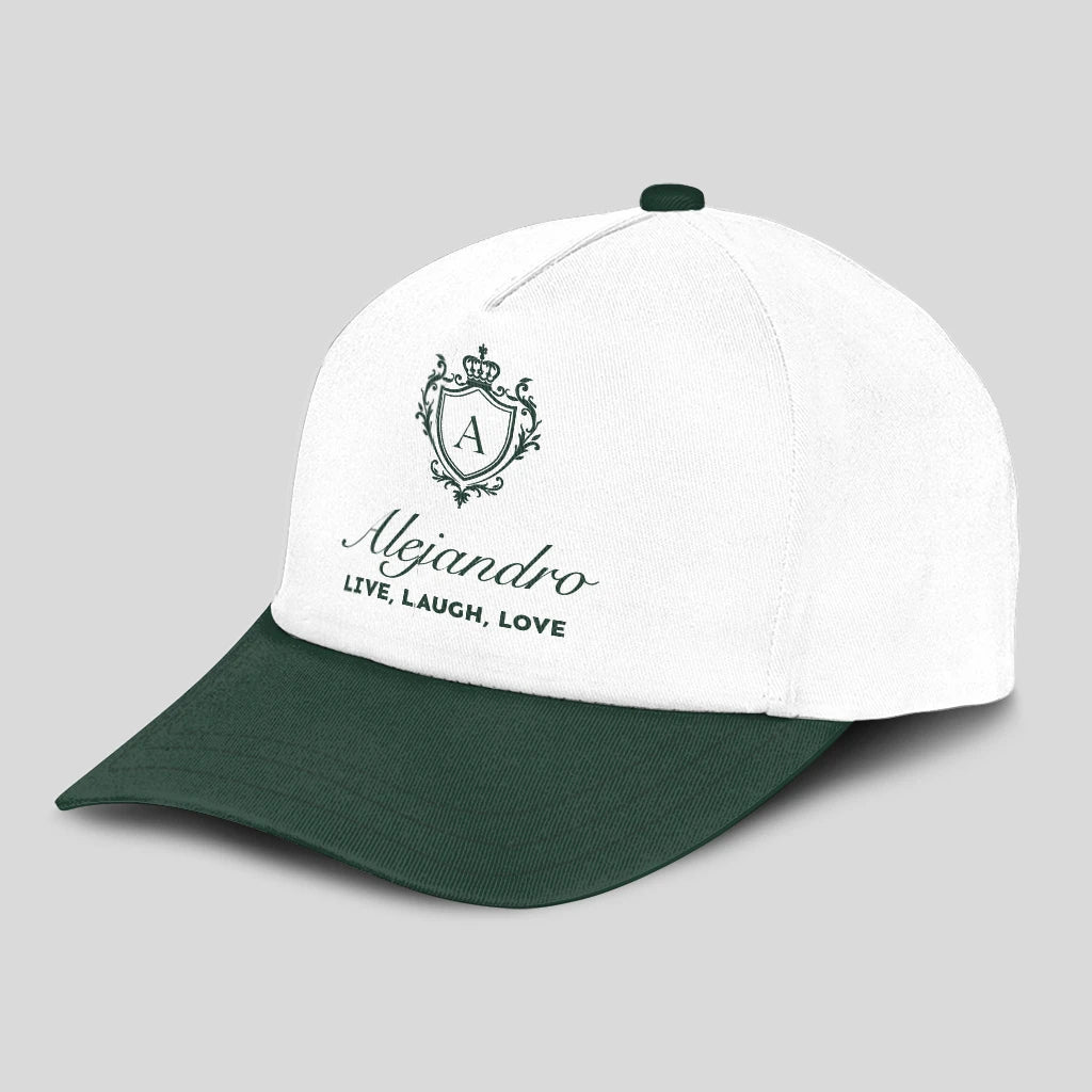 Live Laugh Love Elegant Blue And White Cap ALEJANDRO 13K1 C90PF