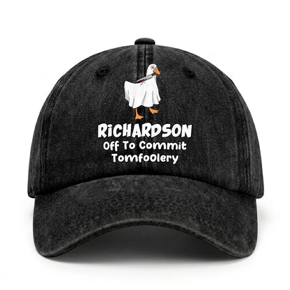 Off To Commit Tomfoolery Funny Goose Washed Cap RICHARDSON 13K1 C131PF
