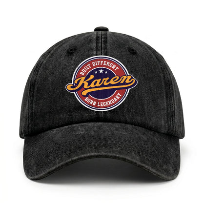 Built Different Born Legendary Logo Washed Cap KAREN 13K1 C65PF
