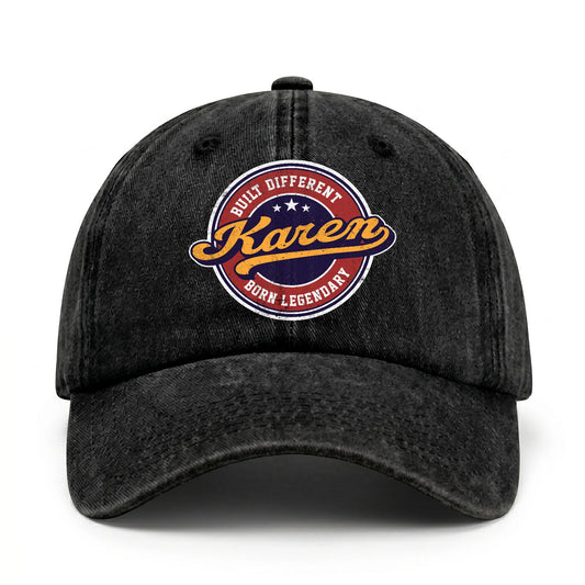 Built Different Born Legendary Logo Washed Cap KAREN 13K1 C65PF