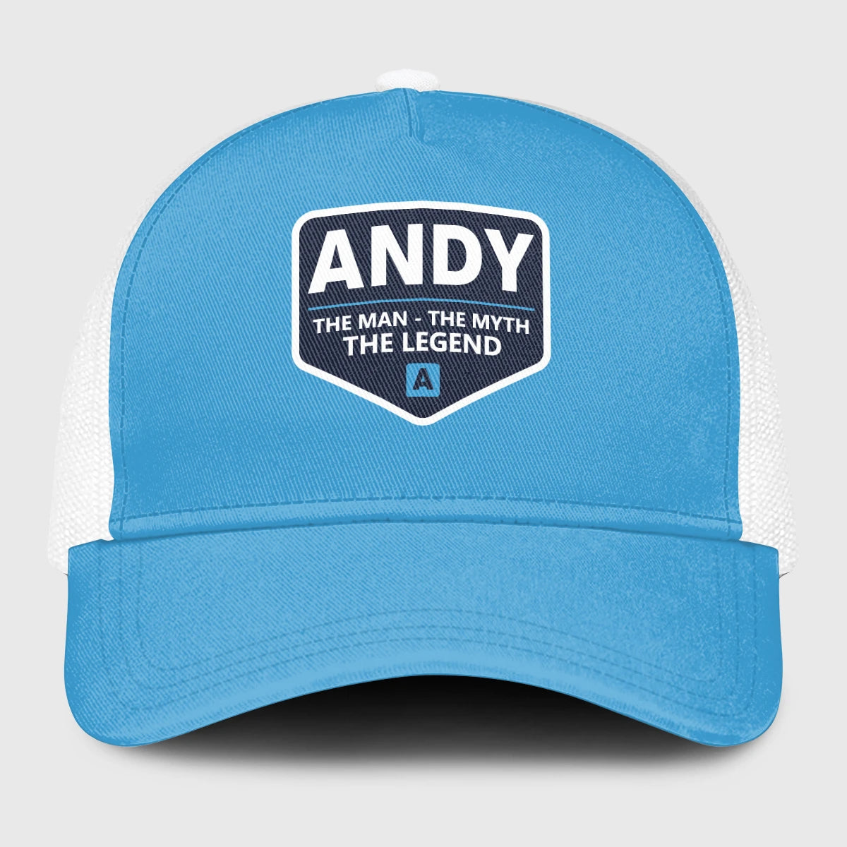 The Man The Myth The Legend Light Blue Mesh Cap ANDY 13K1 C190PF